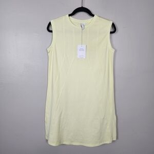 & other stories stretchy yellow mini dress, size 6, nwt